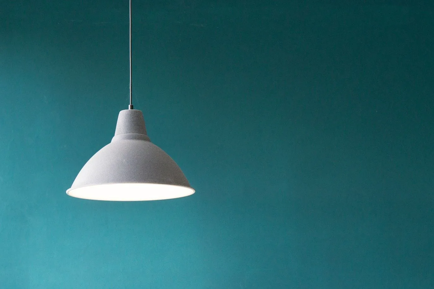 Elegant table lamp on a wooden desk